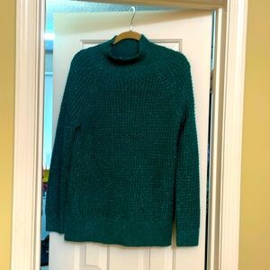 Design Brand cozy teal sweater with sparkle